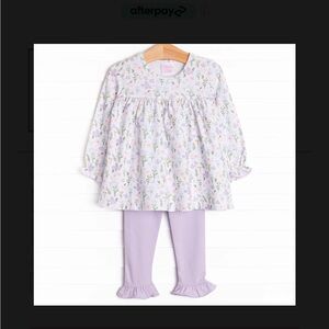 Stitchy Fish Picking Wildflowers Legging Set 18 month